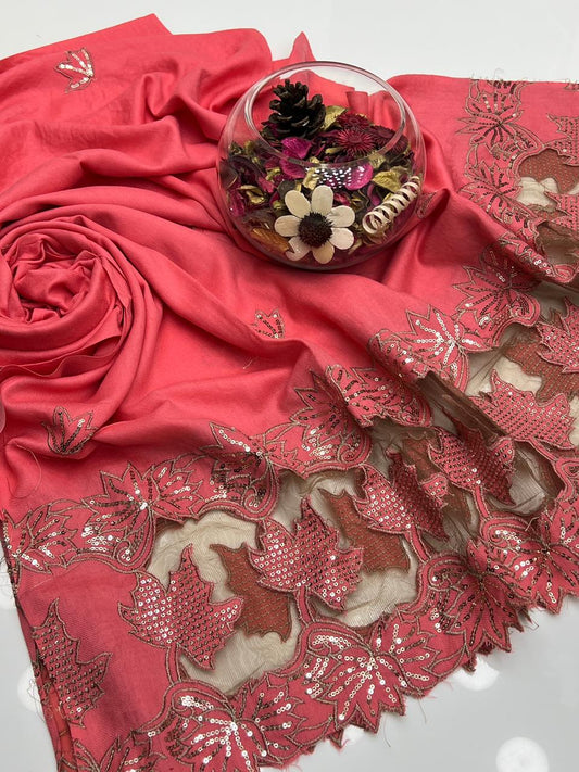 Pashmina Wool Light Weight Fancy Shawl.